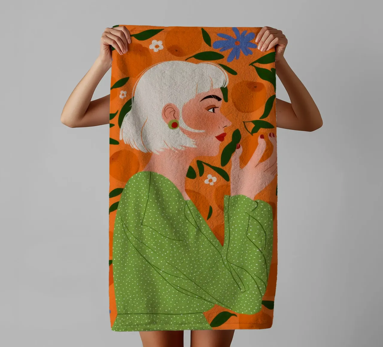 Maglione verde Serenity asciugamano da bagno da Marigold Tiga