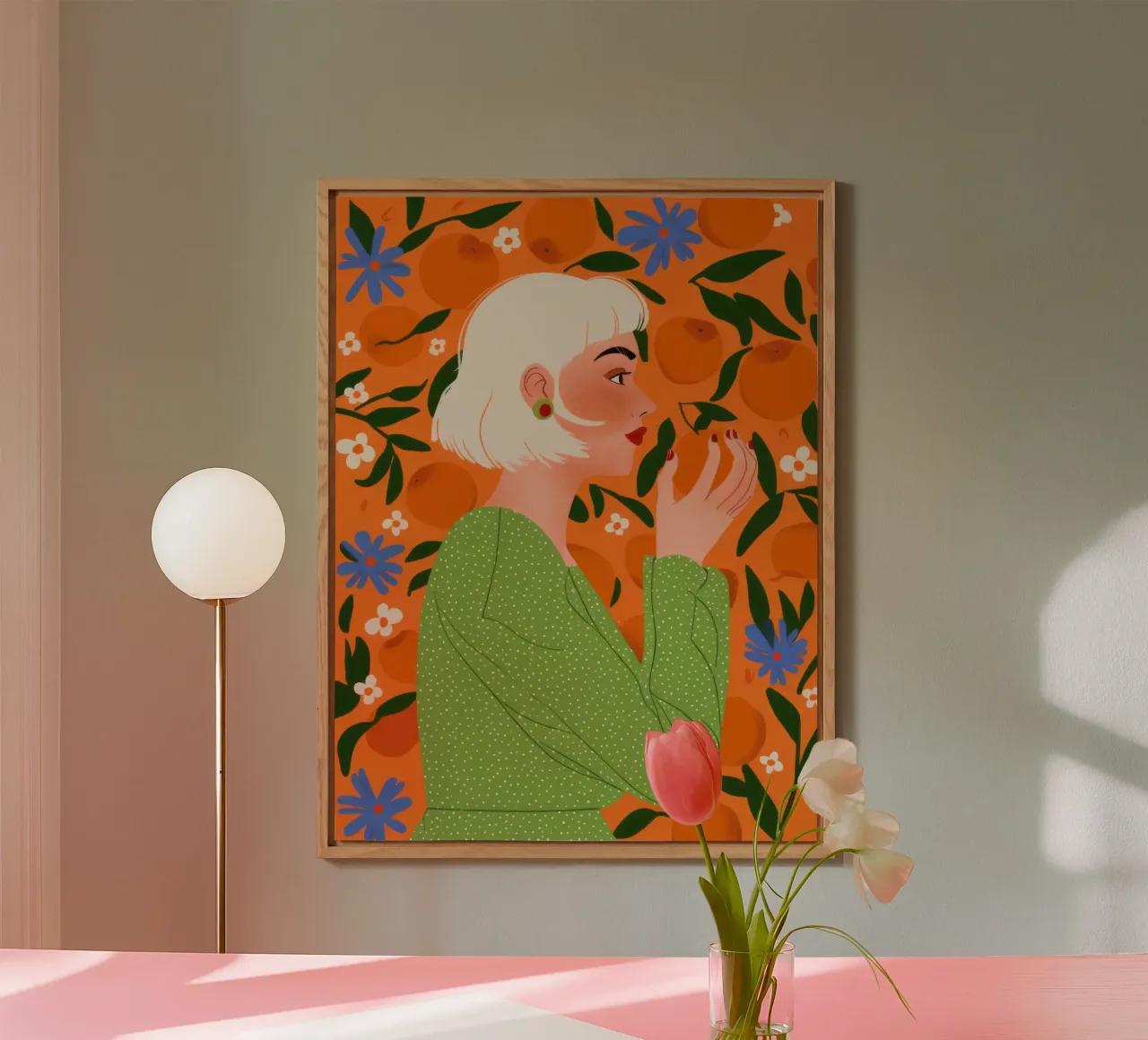 Maglione verde Serenity alluminio dibond da Marigold Tiga