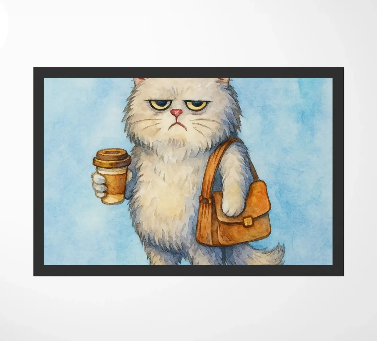 Funny Cat I'm Fine, It's Just My Face doormat by onerules
