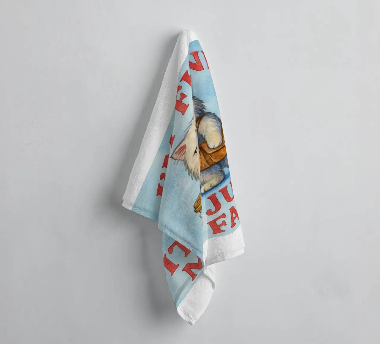 Funny Cat I'm Fine, It's Just My Face towel by onerules