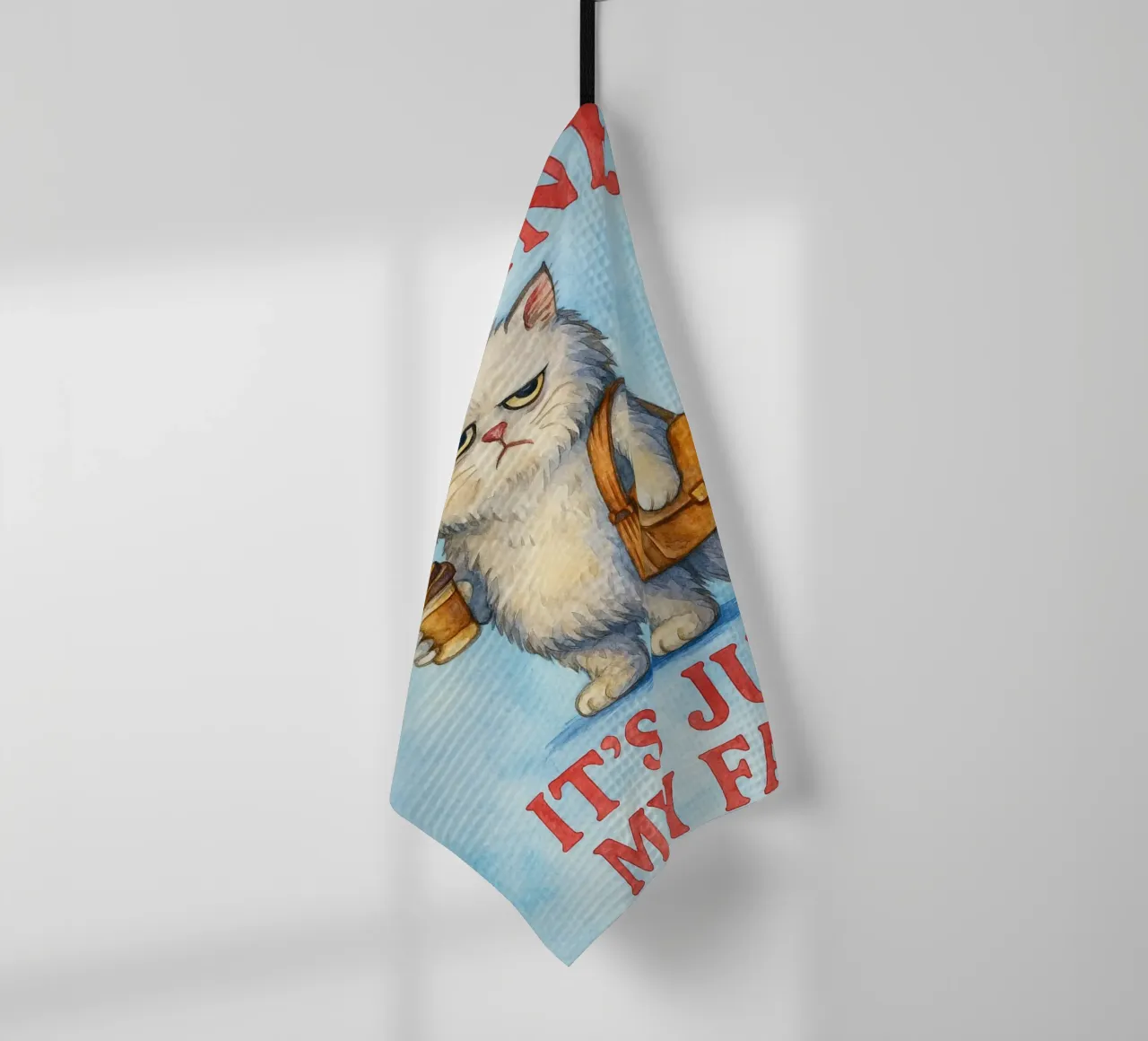 Drôle de chat Je vais bien, c'est juste mon visage torchon de onerules