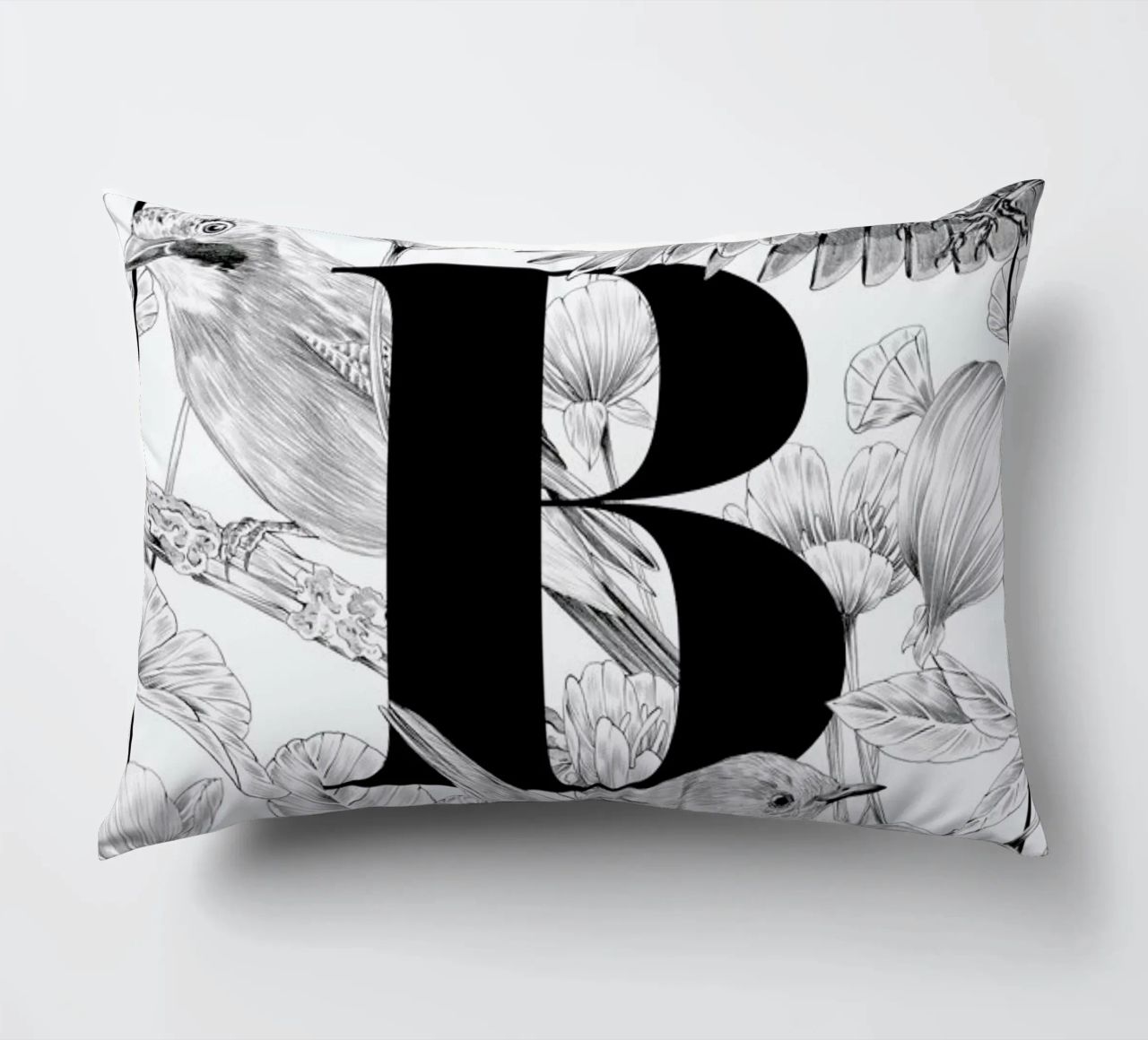 Floral Alphabet B kussen van Faunesque
