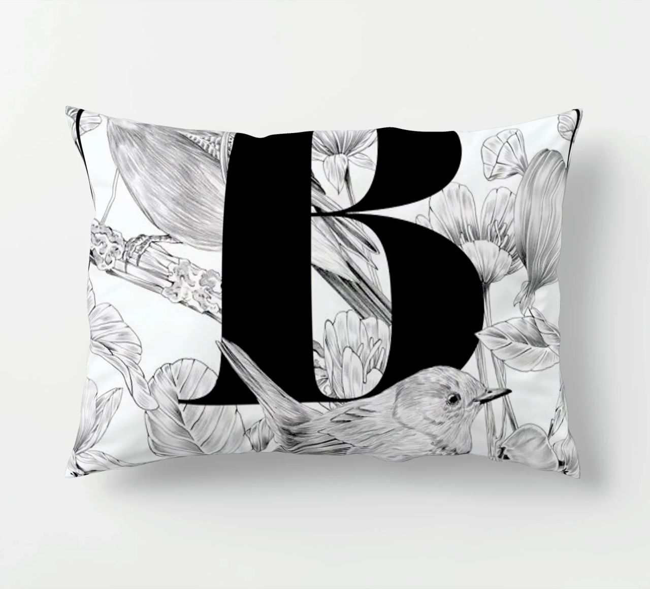 Floral Alphabet B kussen van Faunesque