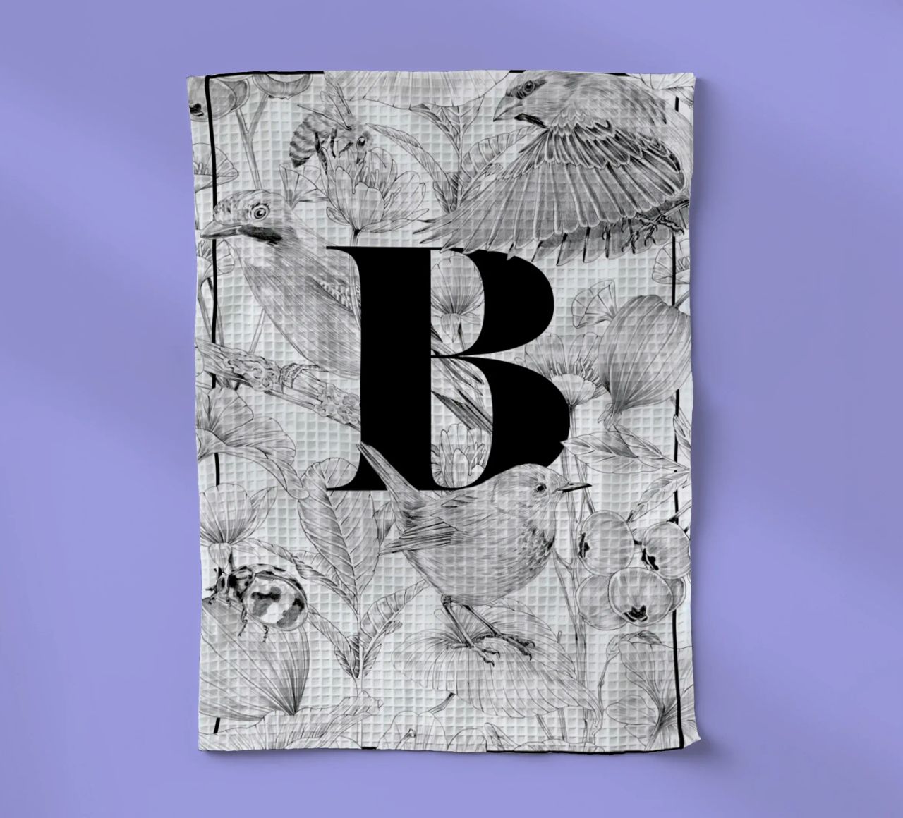 Floral Alphabet B torchon de Faunesque