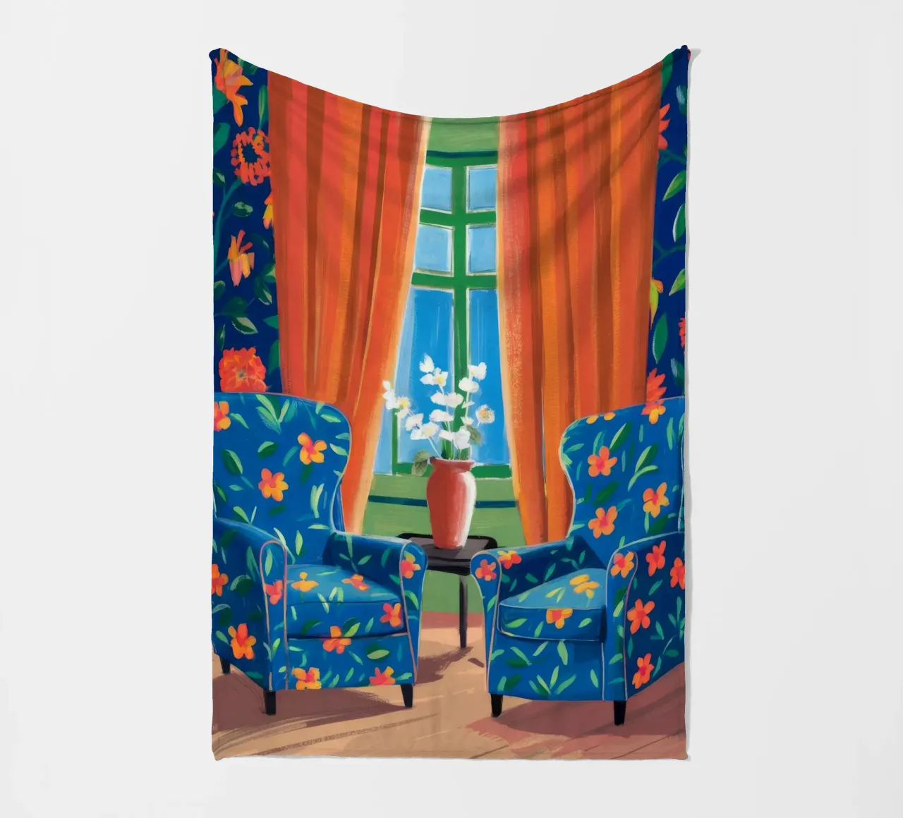 Duo di poltrone floreali coperta in pile da Haven Fantasy