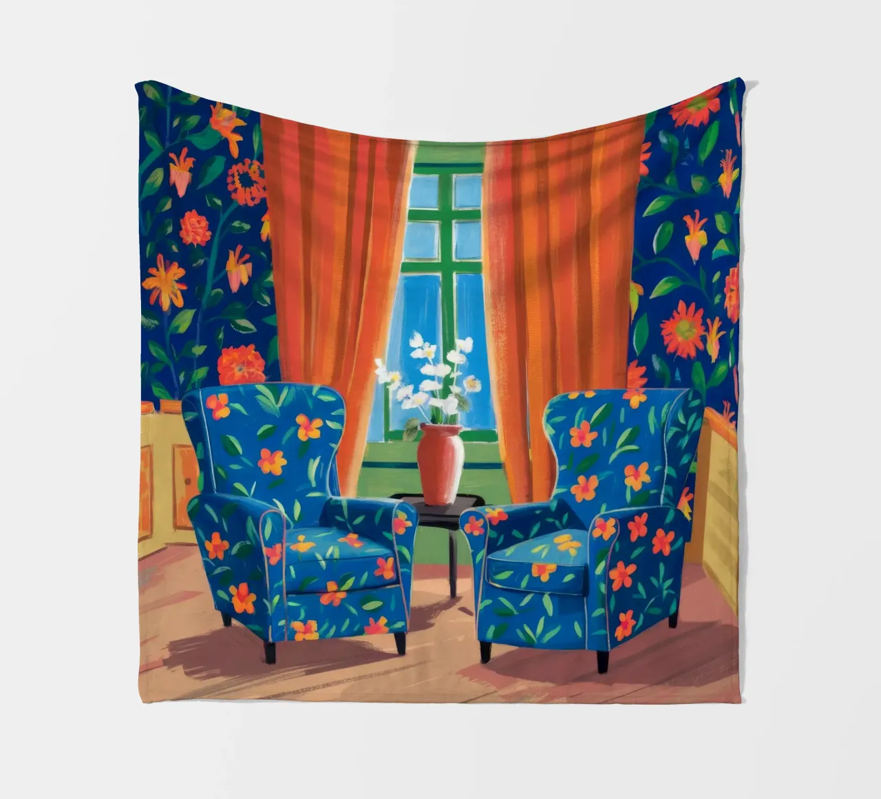 Duo di poltrone floreali coperta in pile da Haven Fantasy