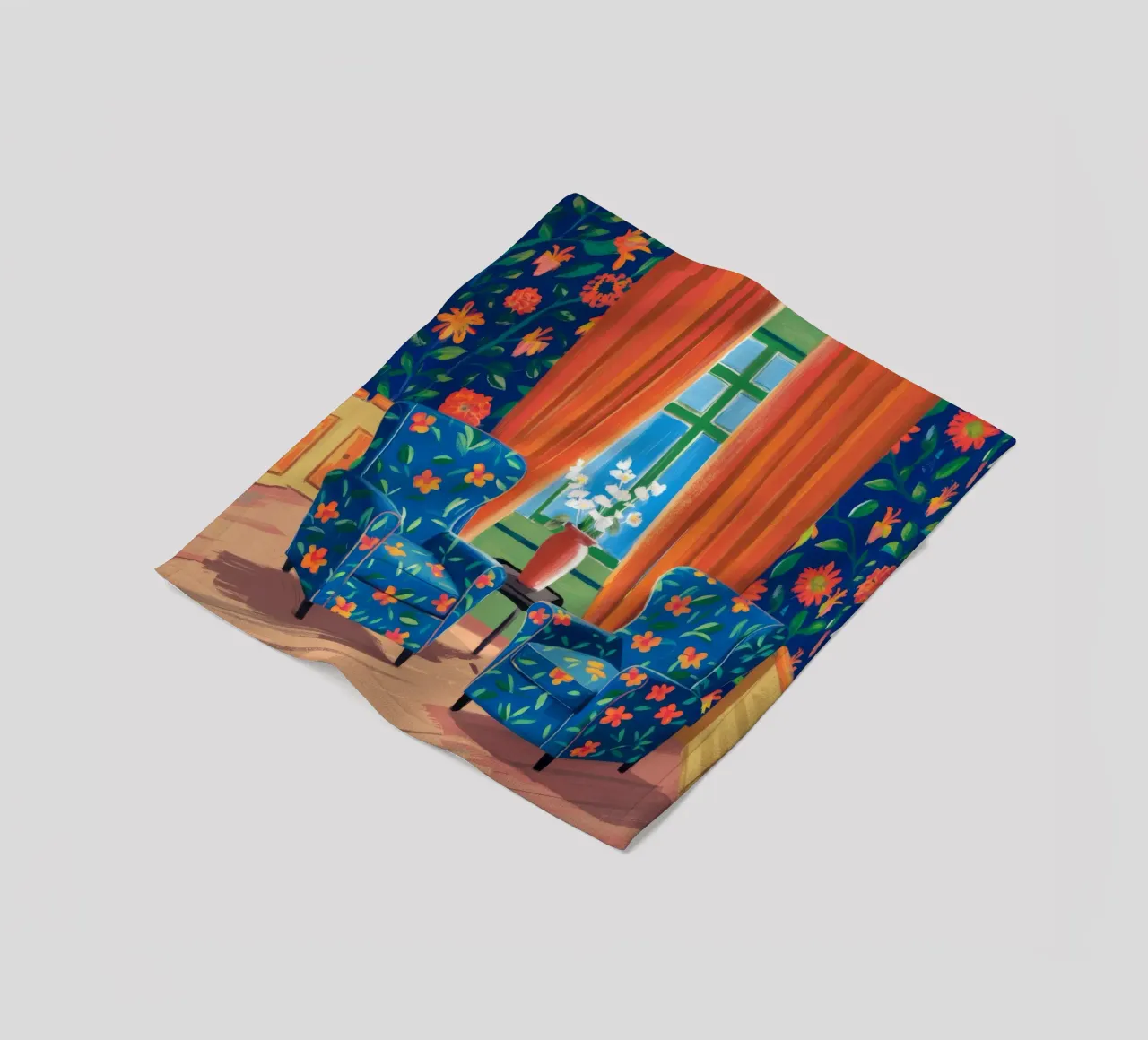 Duo di poltrone floreali coperta in pile da Haven Fantasy