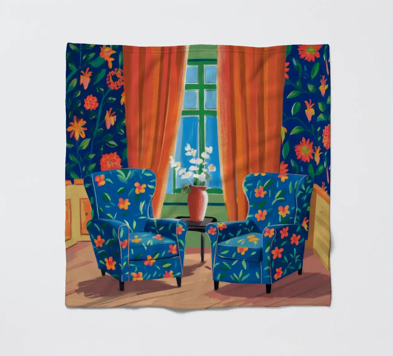 Duo di poltrone floreali coperta in pile da Haven Fantasy