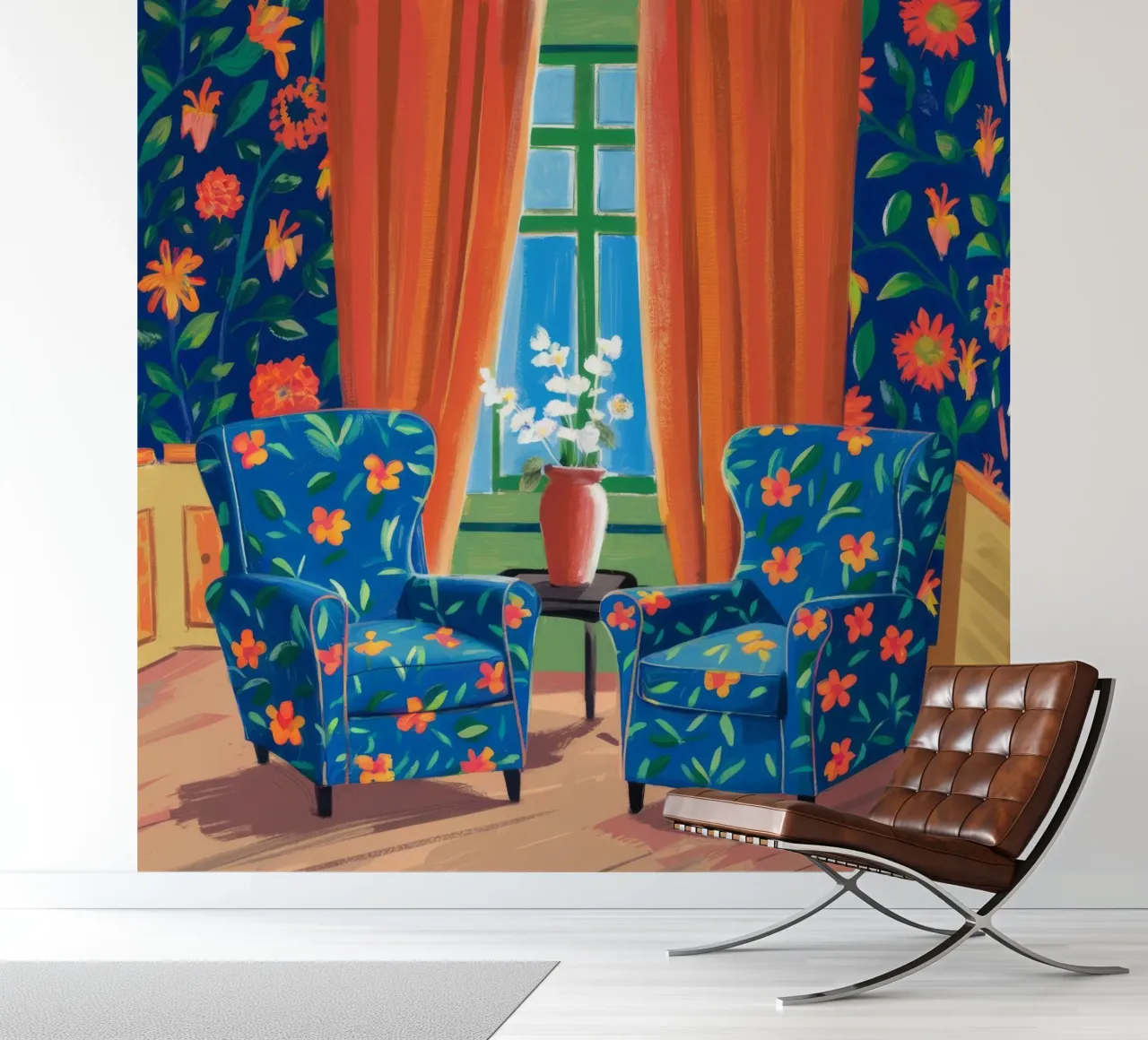 Duo de fauteuils floraux papier peint photo de Haven Fantasy