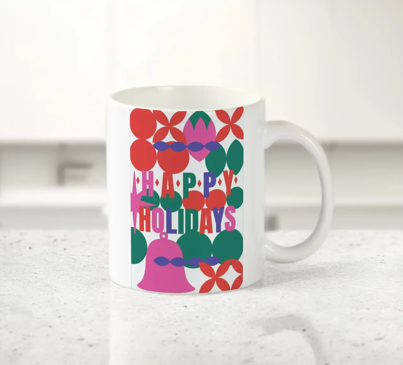 Happy Holidays tazza in ceramica da Mariery Young