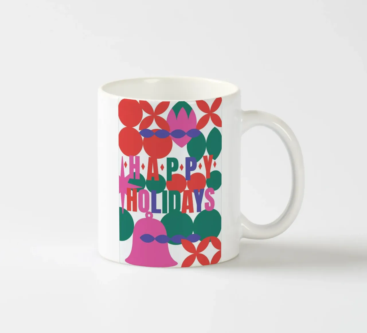 Happy Holidays tazza in ceramica da Mariery Young