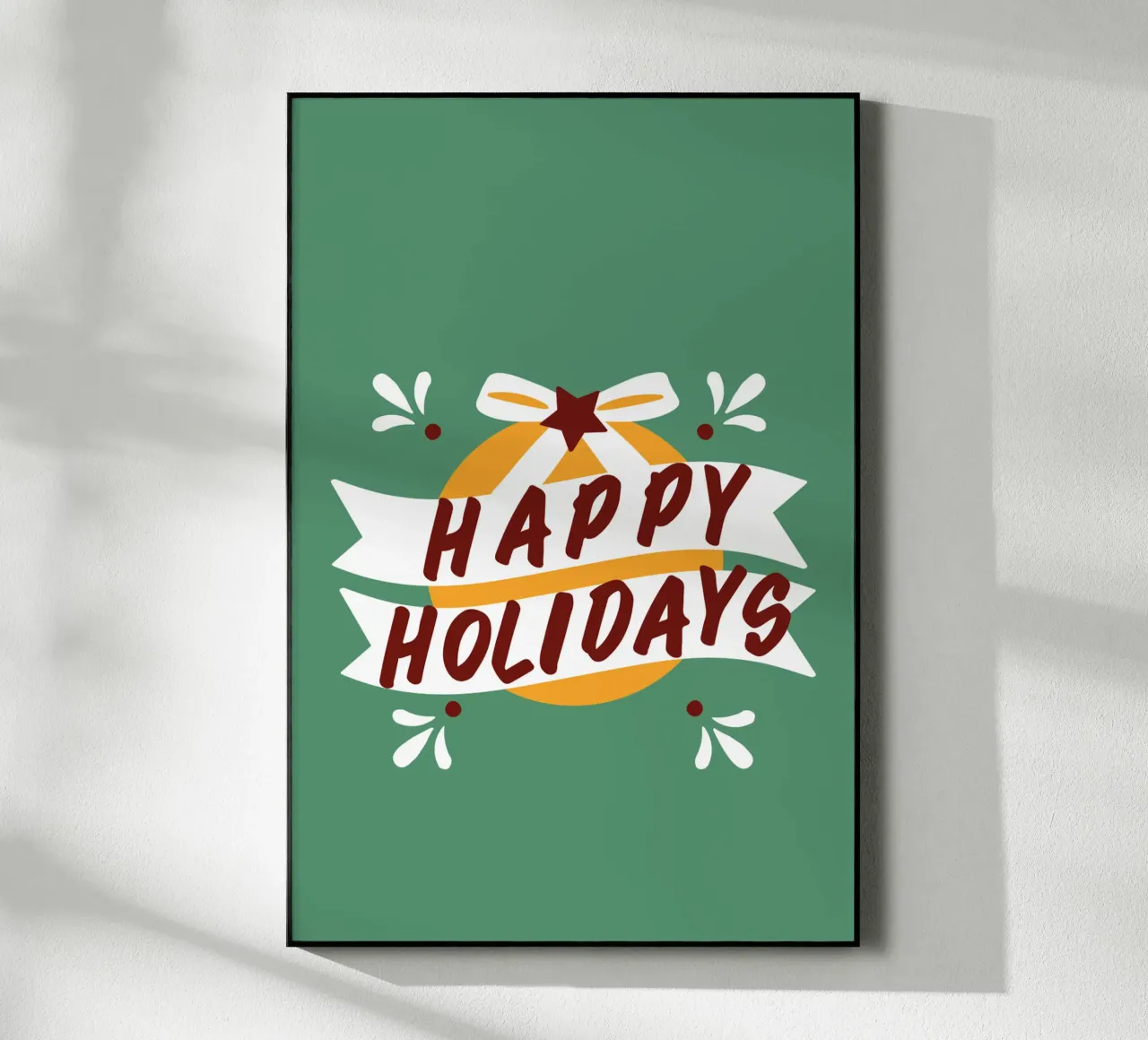 Happy Holidays acrylic glass by Mariery Young