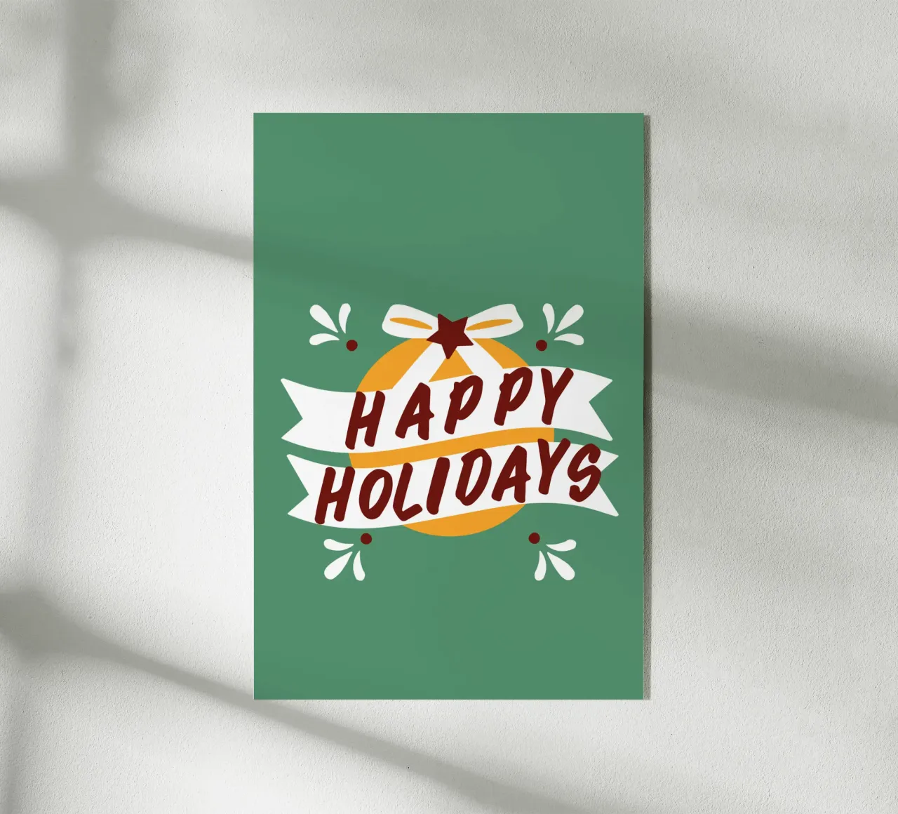 Happy Holidays acrylic glass by Mariery Young