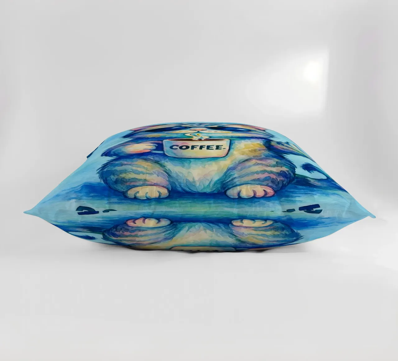 Funny Cat I'm Here I'm Awake Don't Push It decorative cushion by onerules