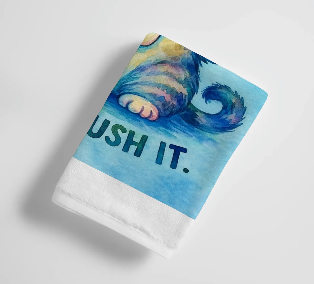 Funny Cat I'm Here I'm Awake Don't Push It towel by onerules