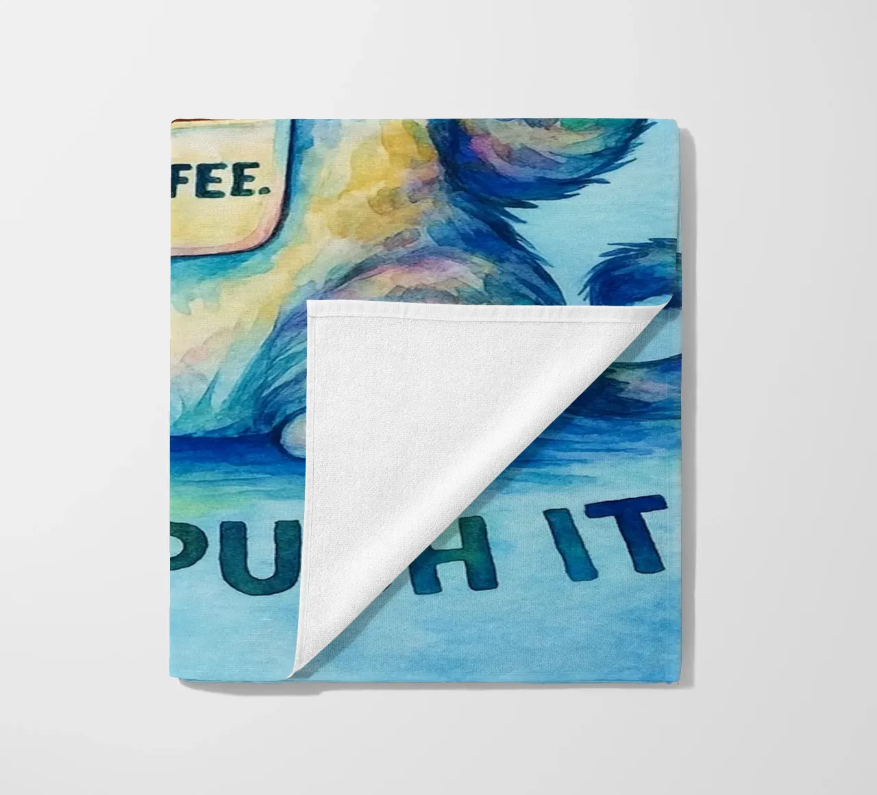 Funny Cat I'm Here I'm Awake Don't Push It beach towel by onerules
