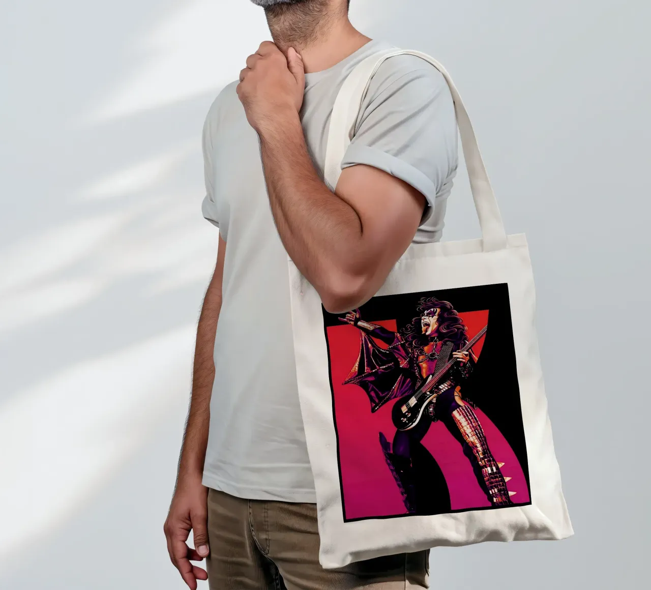 kiss band tote bag by vanhesling