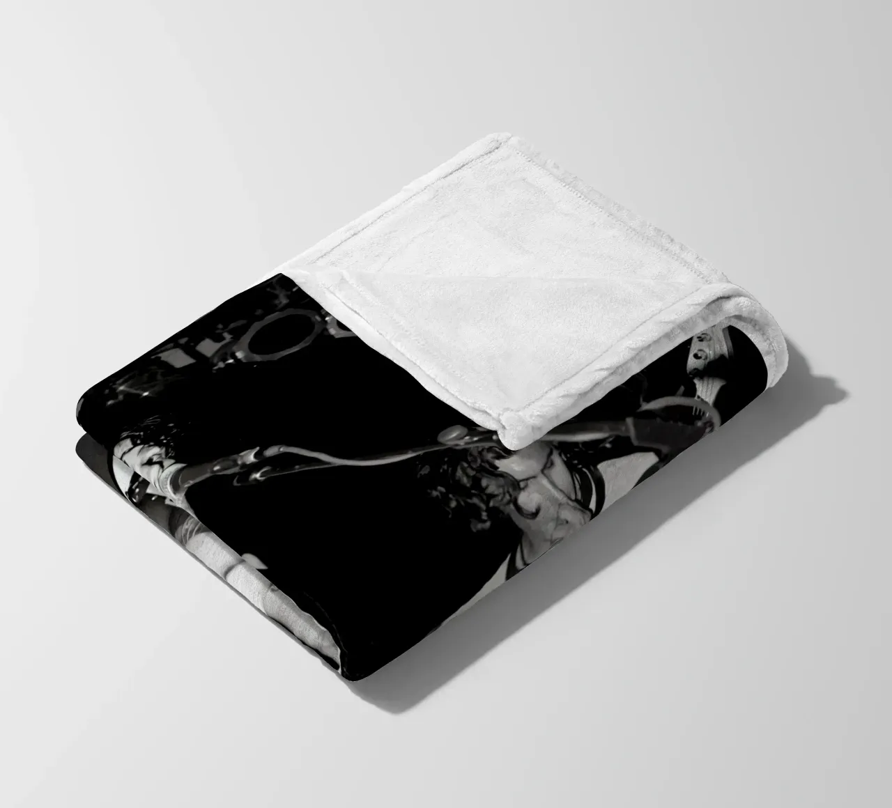 Concerto vintage in bianco e nero di Jeff Buckley coperta in pile da greskulargenama