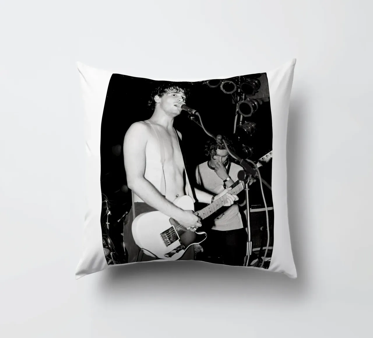 Concerto vintage in bianco e nero di Jeff Buckley cuscino da greskulargenama