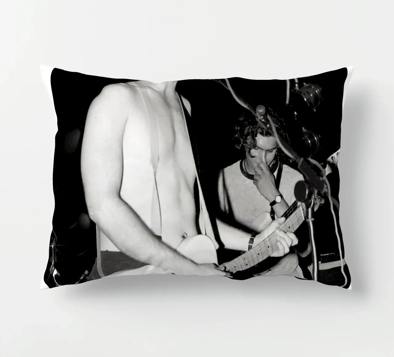 Concerto vintage in bianco e nero di Jeff Buckley cuscino da greskulargenama