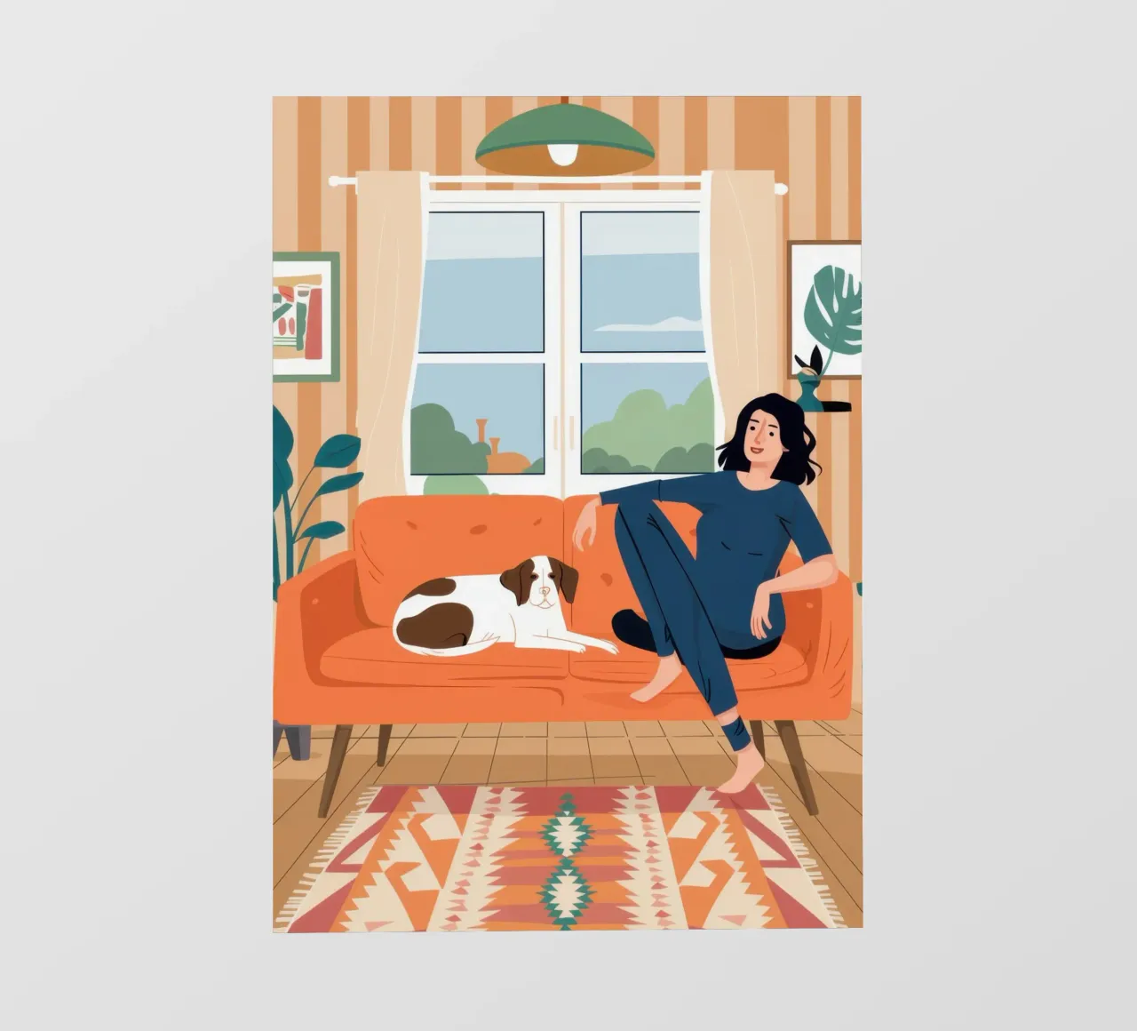 Sofa Cat Daydream pellicola backlit da Marigold Tiga