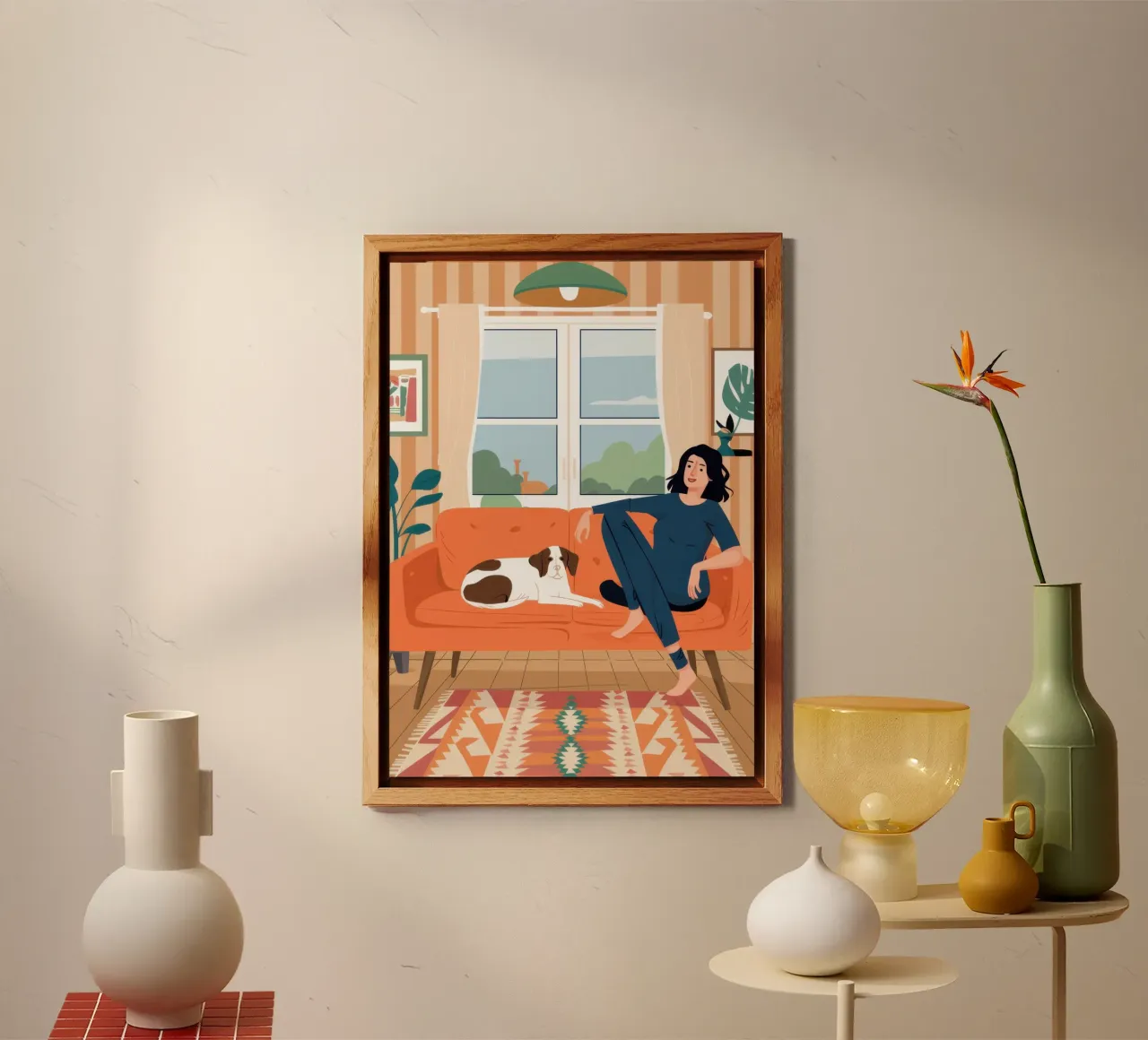 Sofa Cat Daydream alluminio dibond da Marigold Tiga