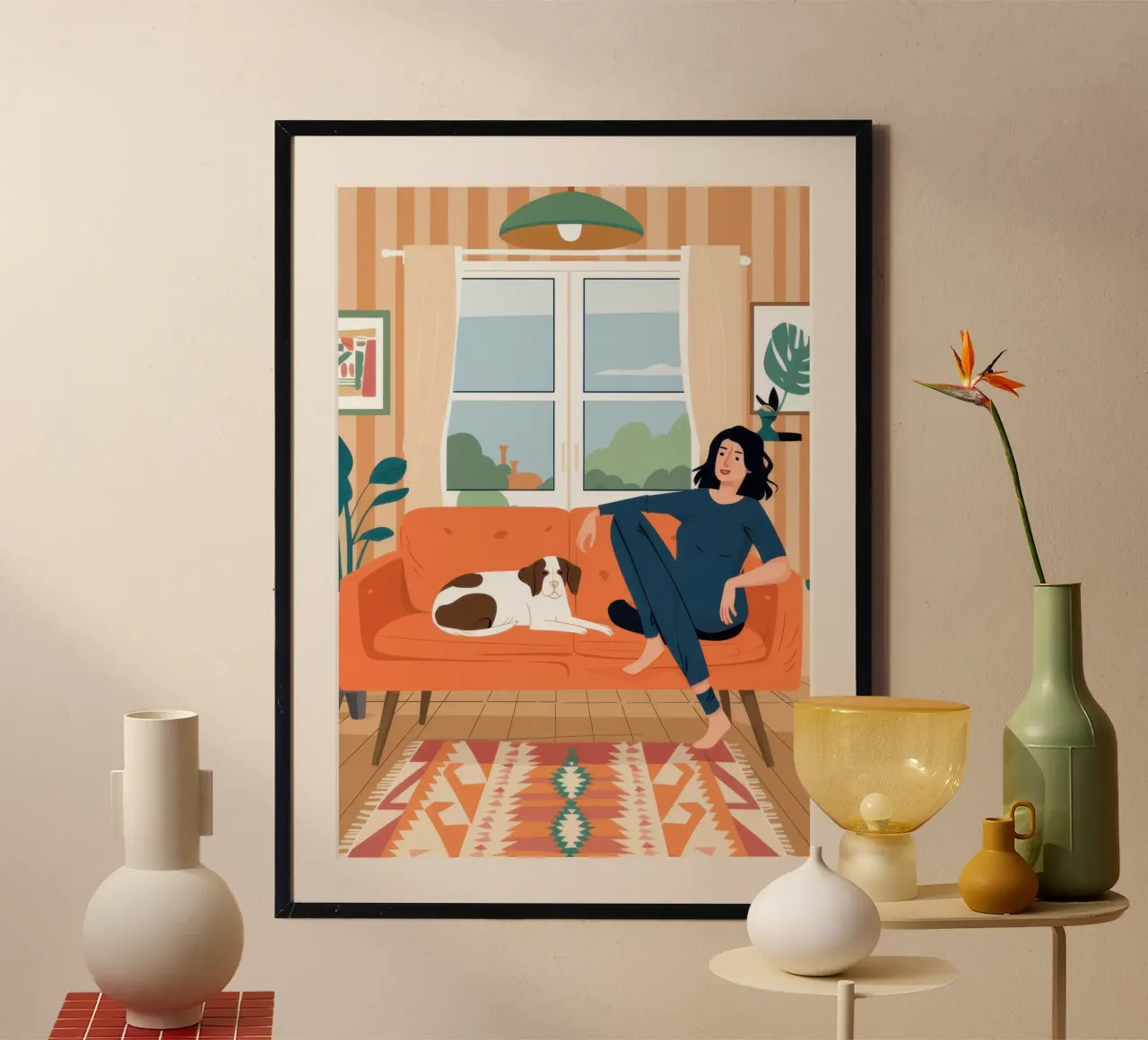 Sofa Kat Dagdroom poster van Marigold Tiga