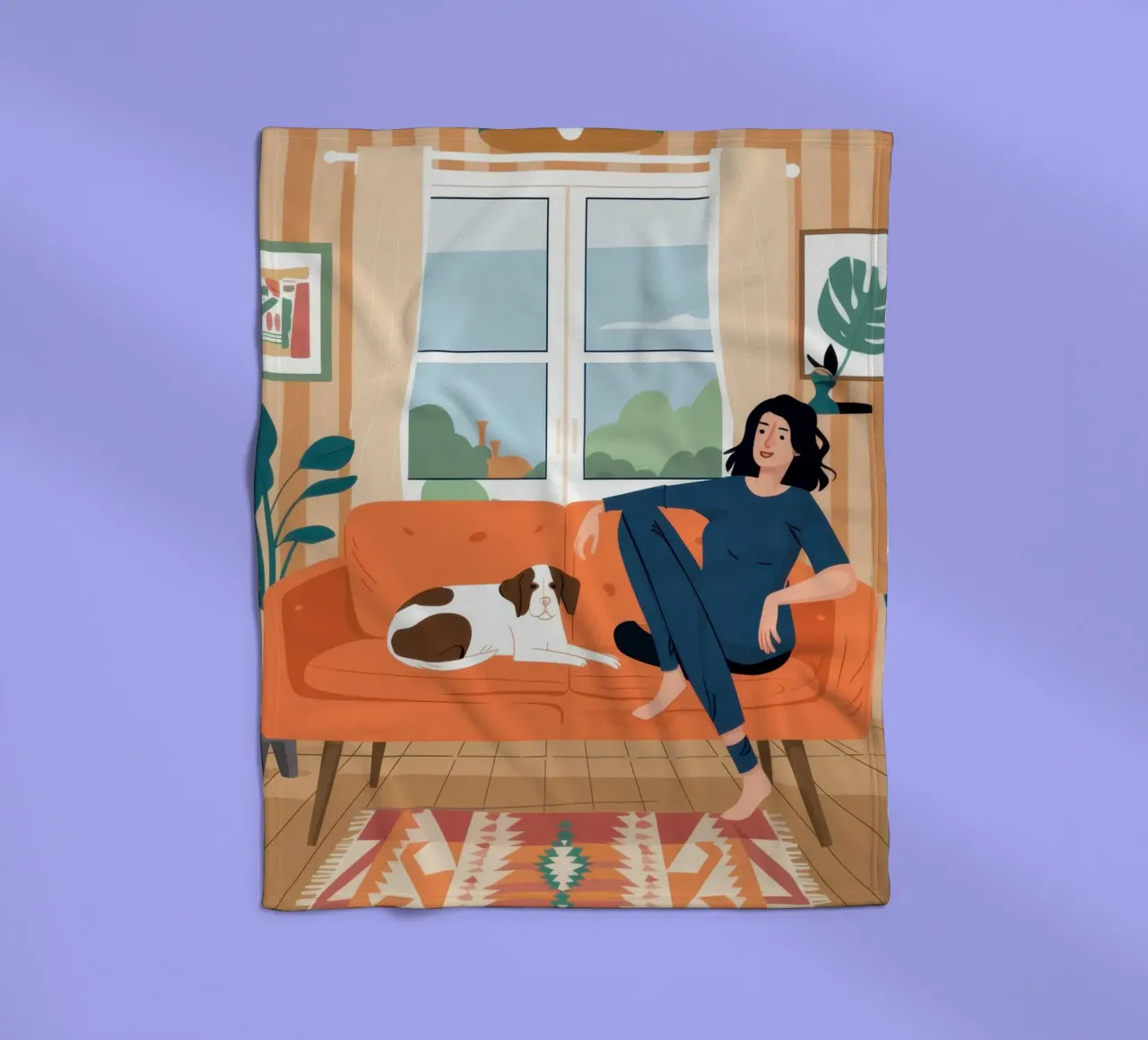 Sofa Cat Daydream coperta in pile da Marigold Tiga