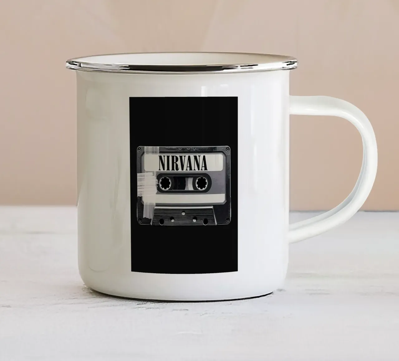 band dei nirvana tazza in smalto da vanhesling