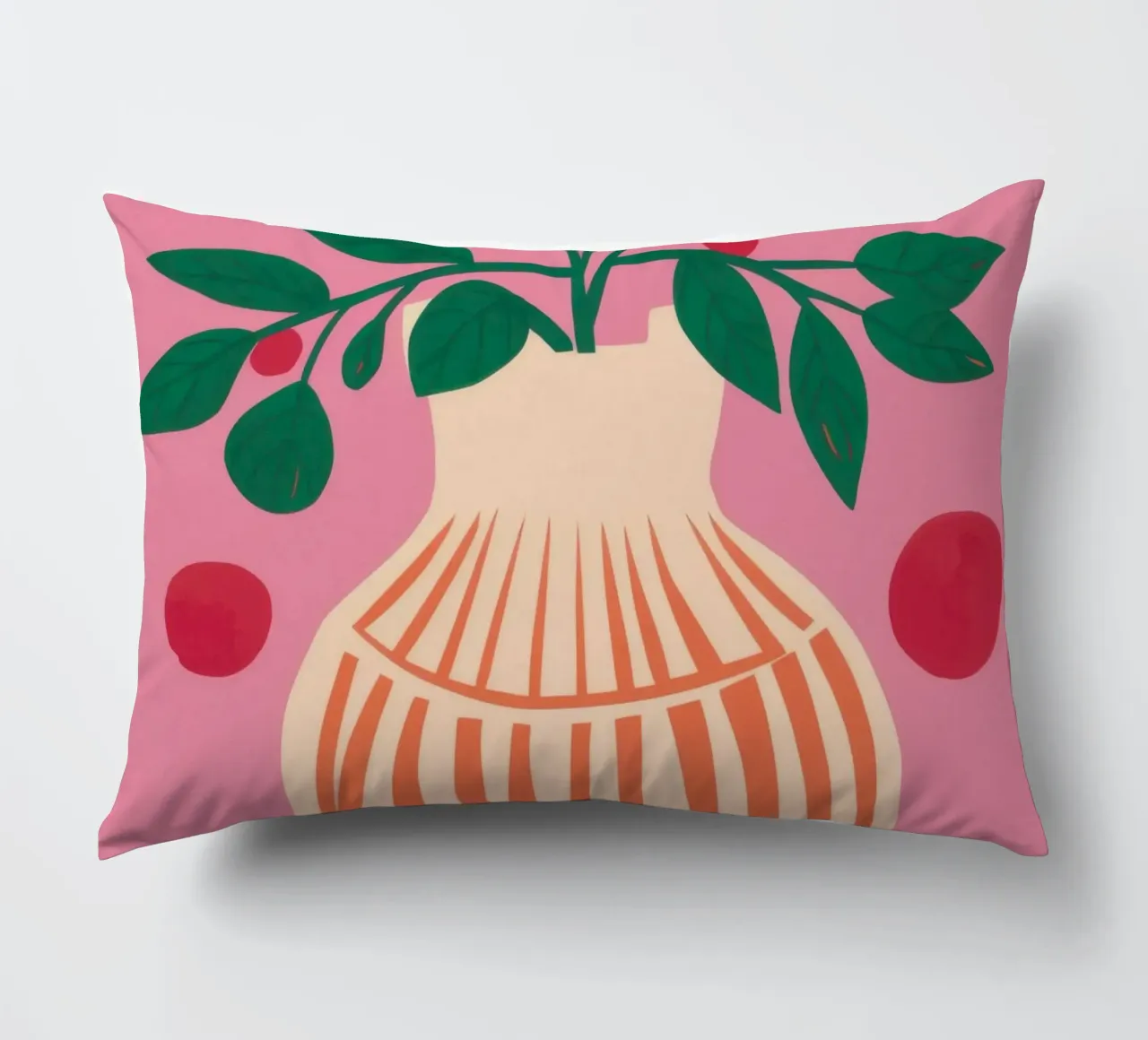 Vaso a righe Pianta rosa cuscino da Pale Aura