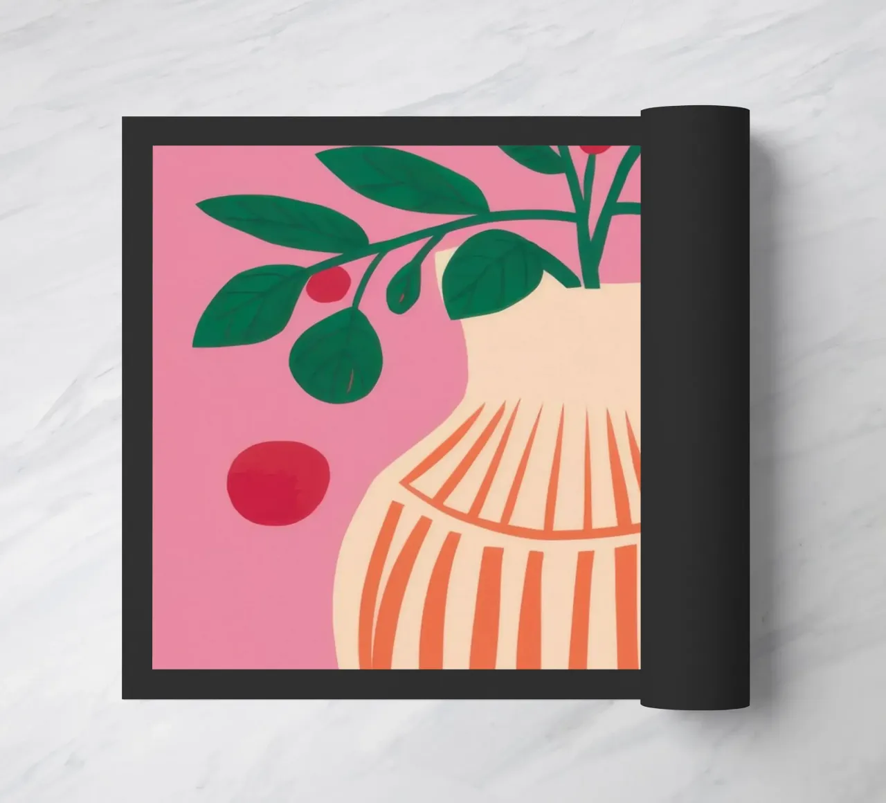 Vaso a righe Pianta rosa zerbino da Pale Aura