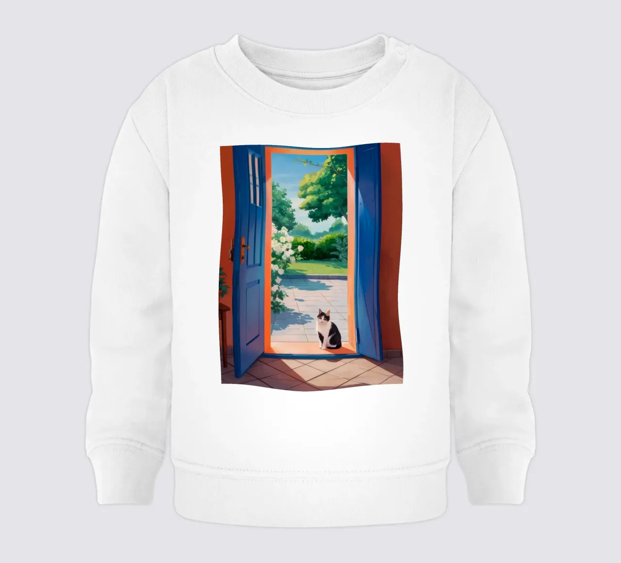 Open Door Cat baby sweatshirt by Haven Fantasy