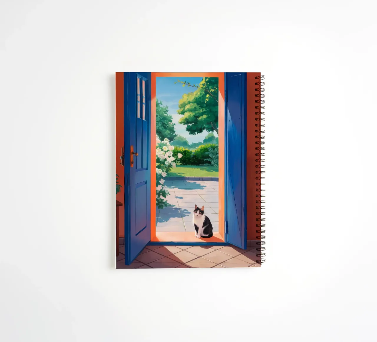 Open Door Cat spiral notebook by Haven Fantasy
