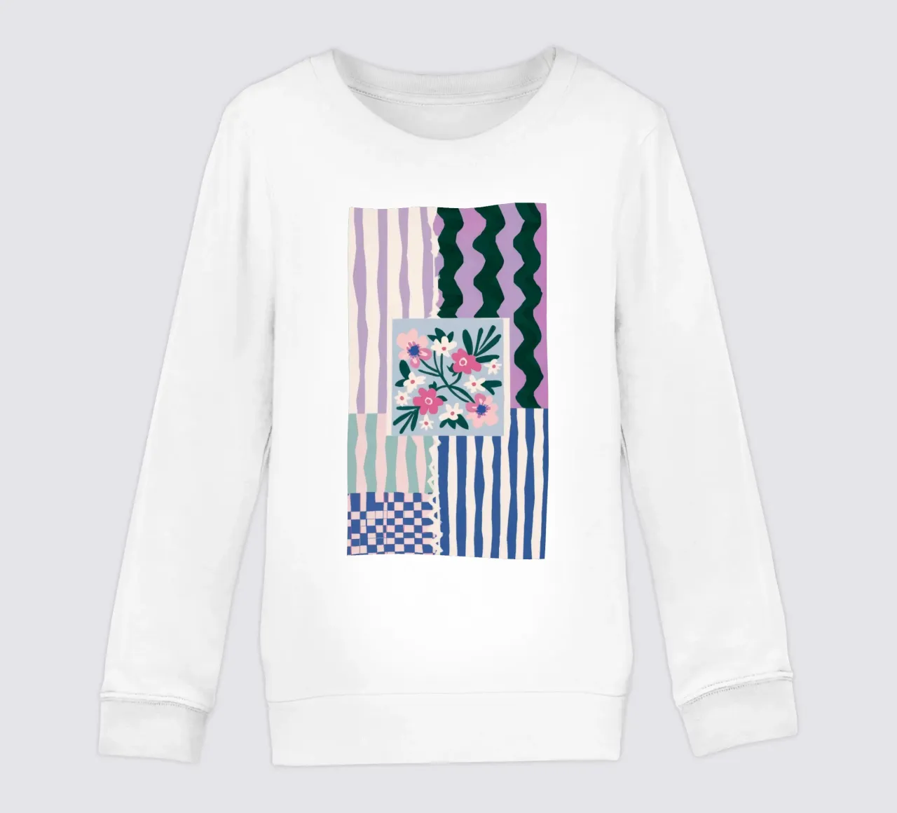 Striped Vase Abstract kids sweatshirt by Marigold Tiga