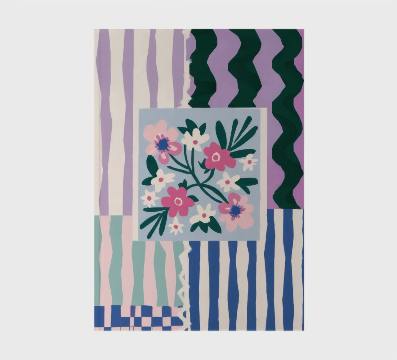 Striped Vase Abstract notebook by Marigold Tiga