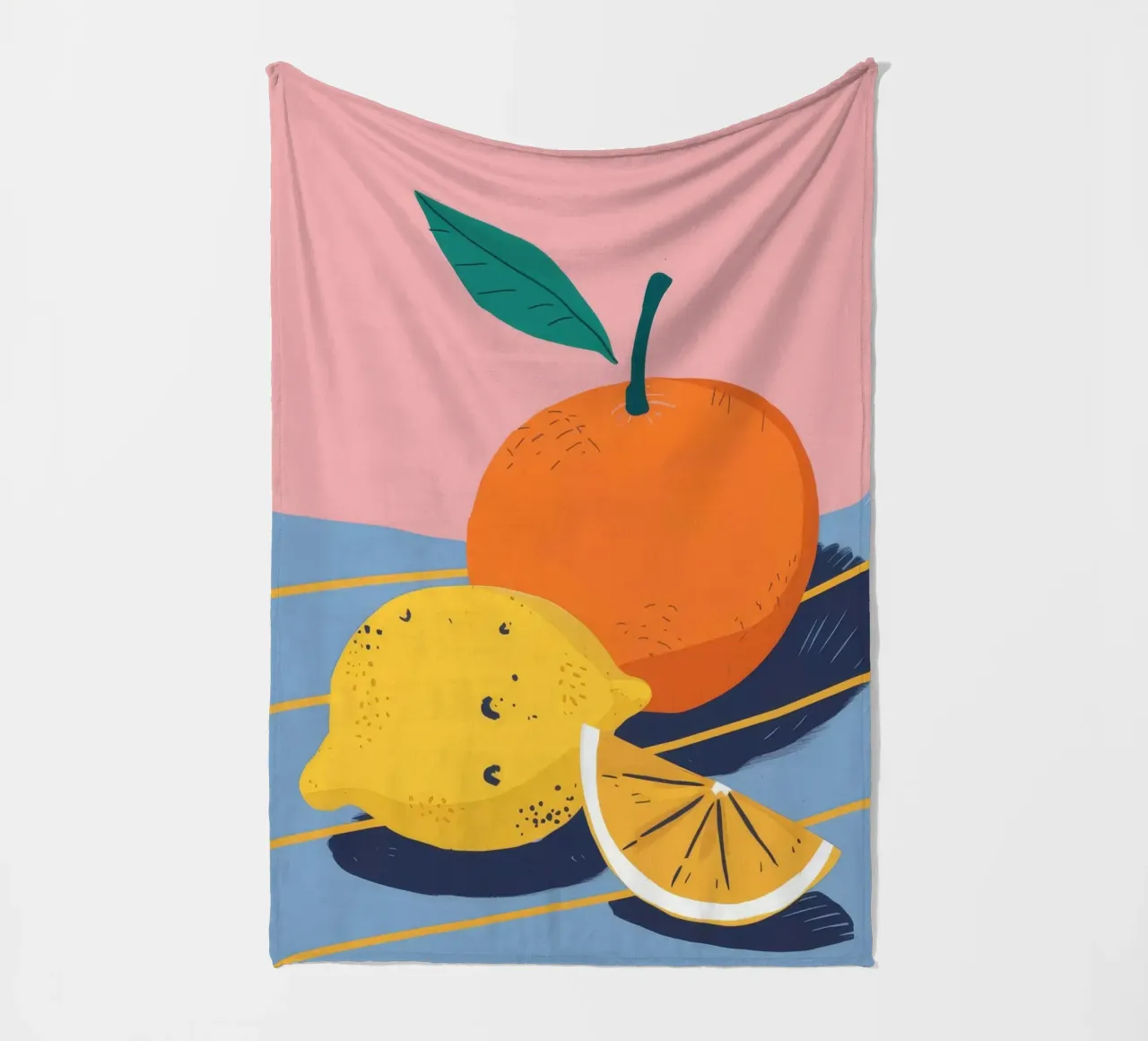 Orange und Zitrone Light Fleecedecke von Haven Fantasy