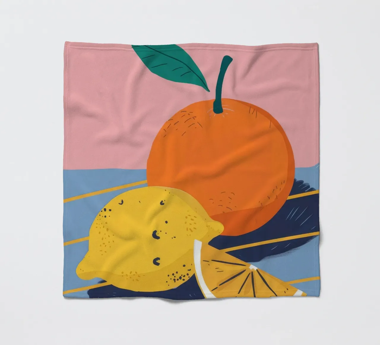 Orange und Zitrone Light Fleecedecke von Haven Fantasy