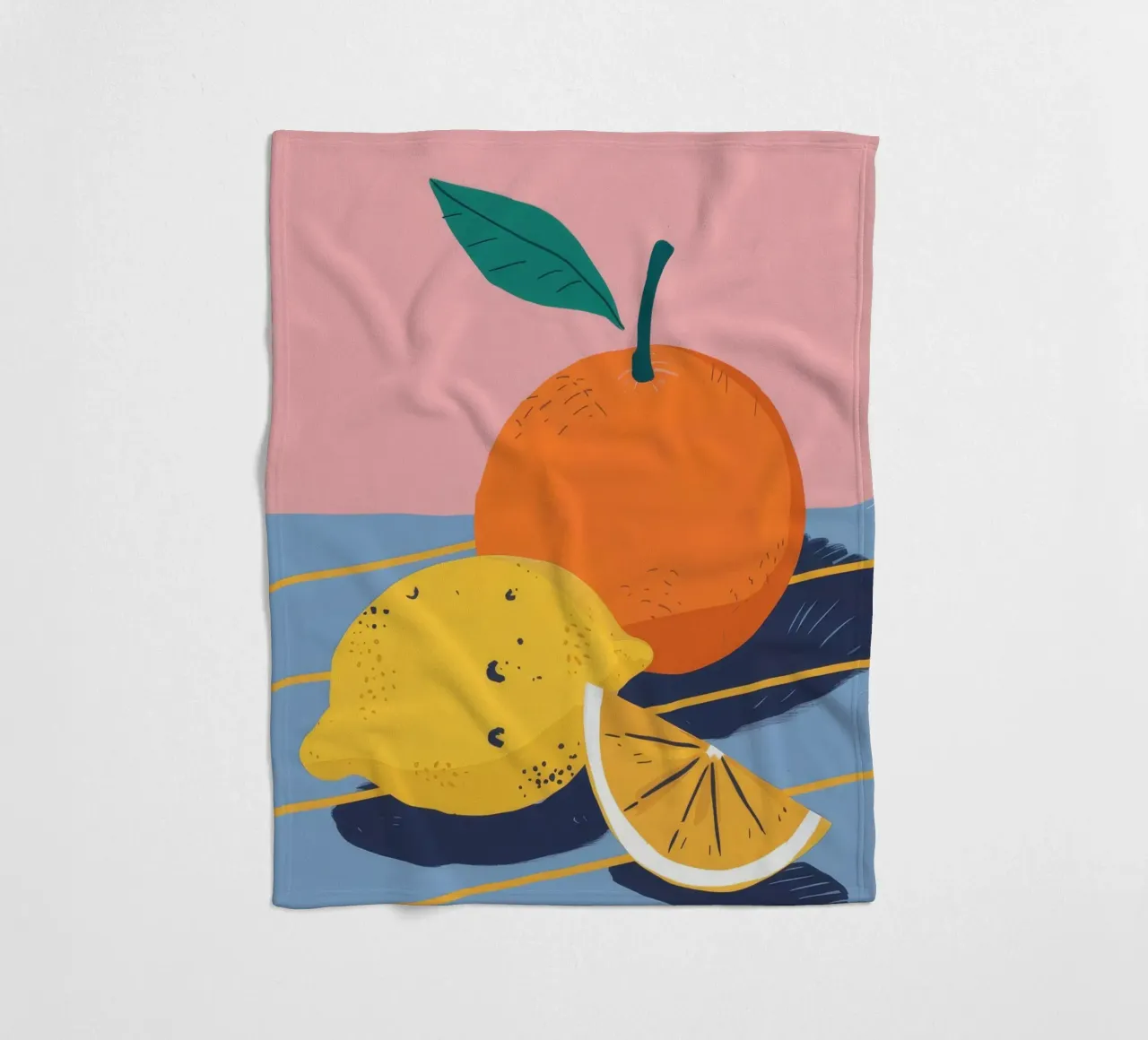 Orange und Zitrone Light Fleecedecke von Haven Fantasy