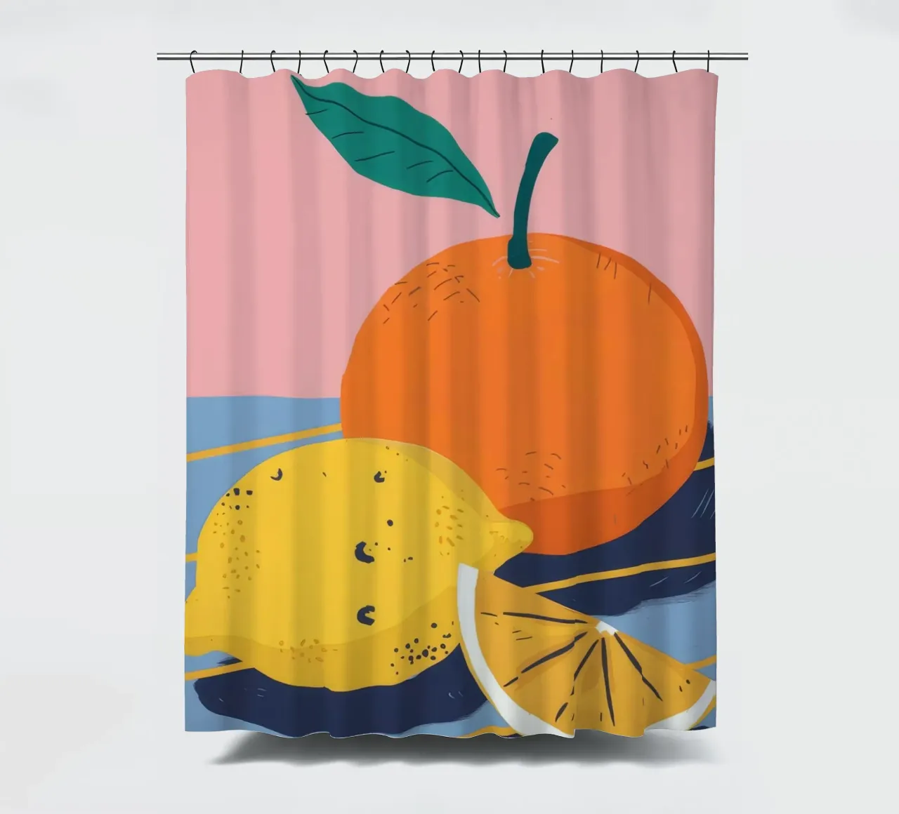 Orange und Zitrone Light Duschvorhang von Haven Fantasy