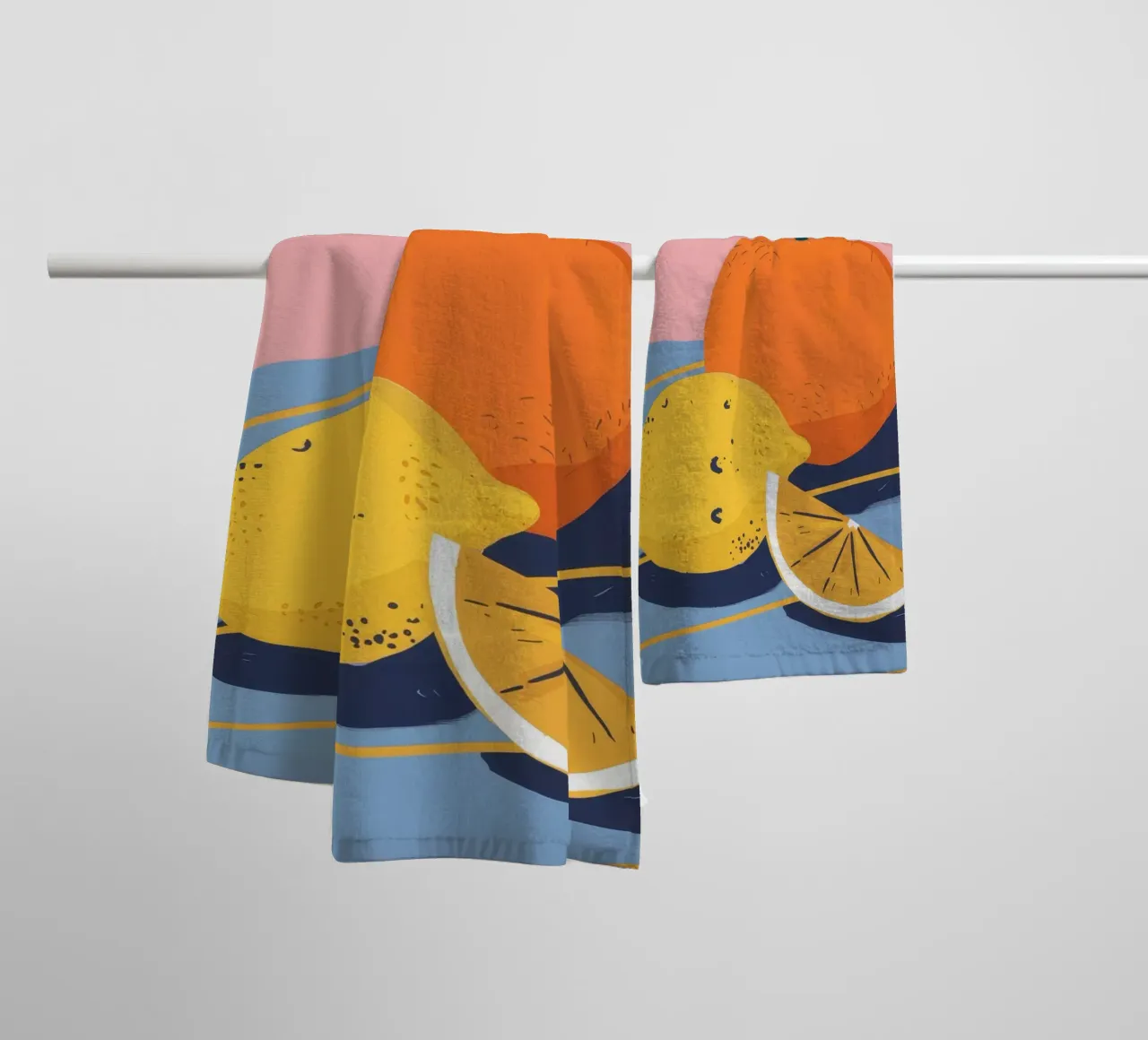 Orange und Zitrone Light Handtuch von Haven Fantasy