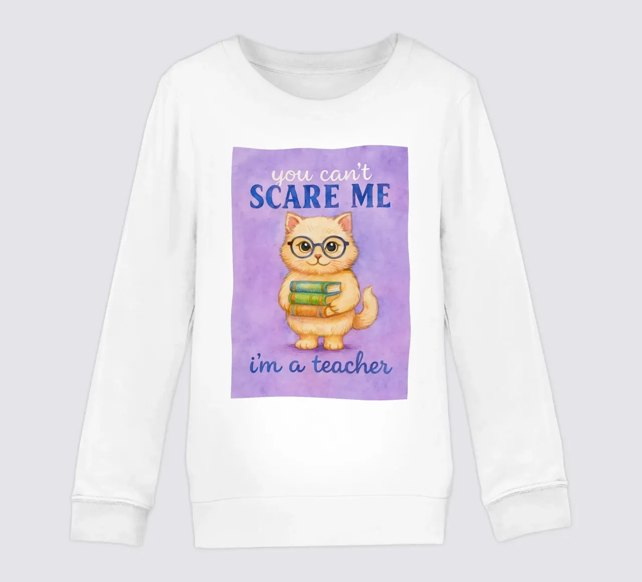 Gato gracioso No puedes asustarme Soy profesor sudadera para niño de onerules