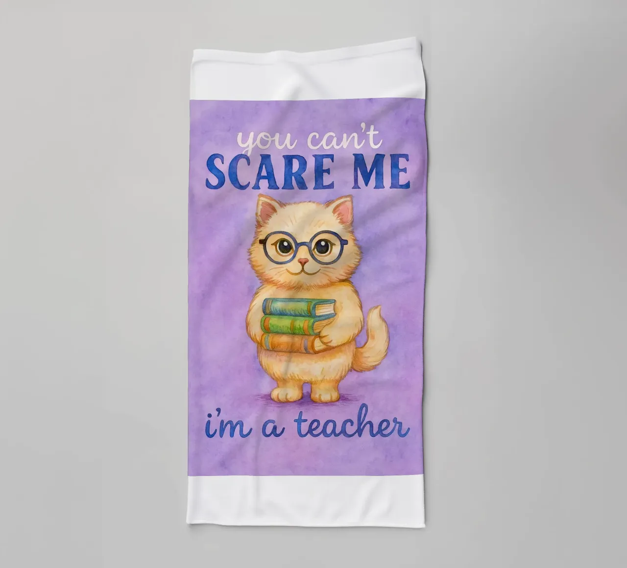 Gato gracioso No puedes asustarme Soy profesor toalla de baño de onerules