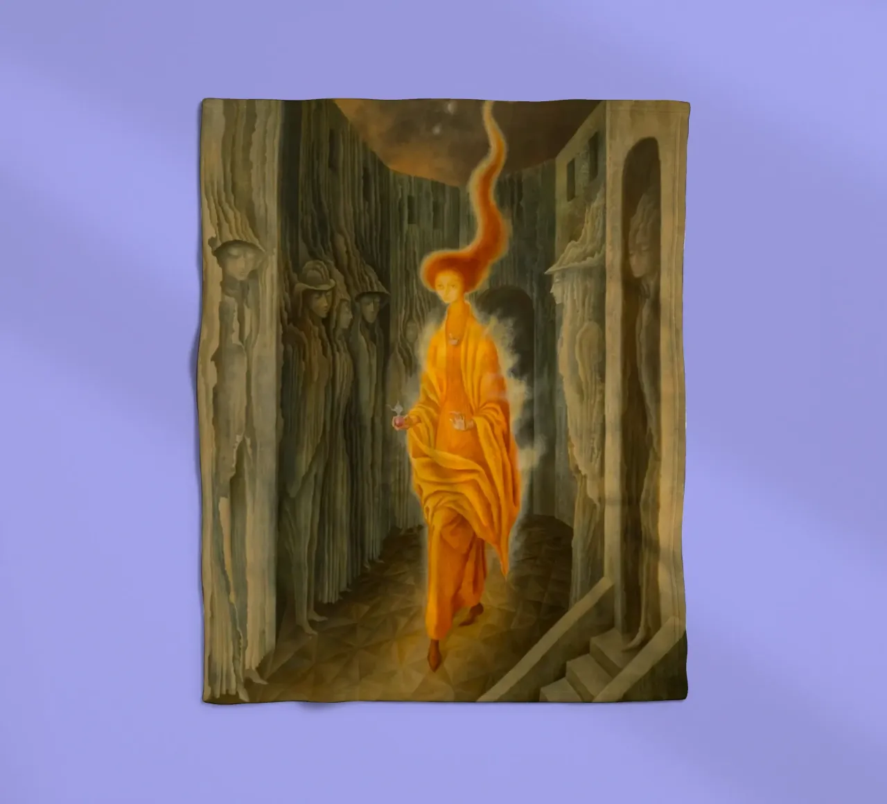 The Call, 1961 fleece blanket by Alexandra Sutton