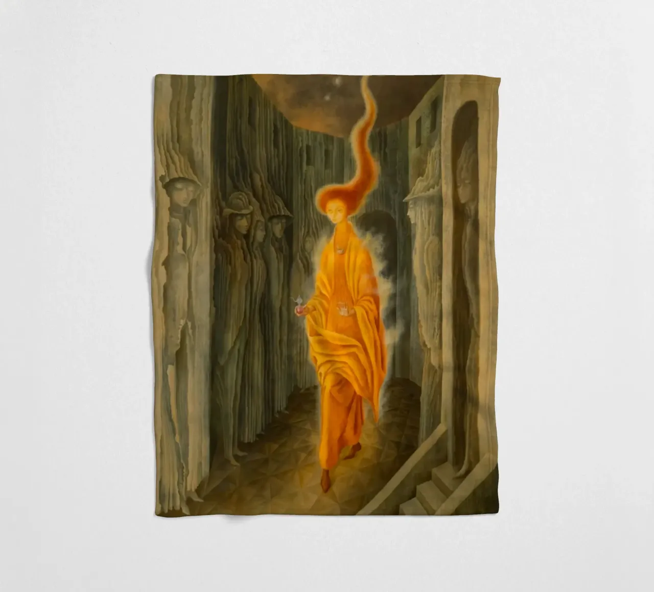 The Call, 1961 fleece blanket by Alexandra Sutton