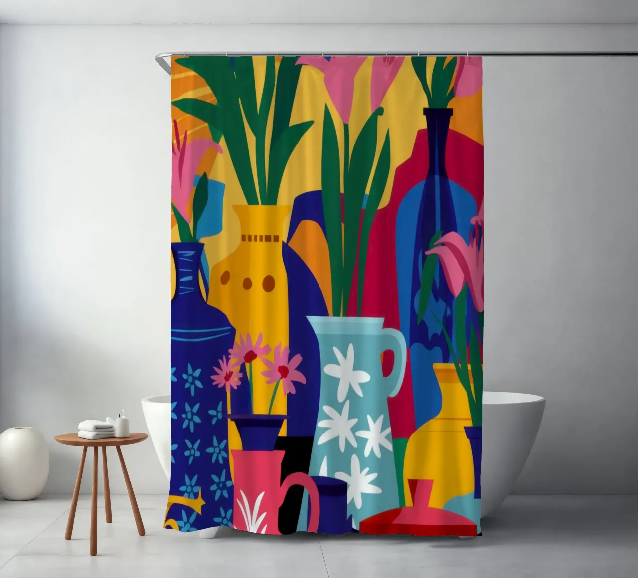Abstrakte Tulpe Medley Duschvorhang von Pale Aura