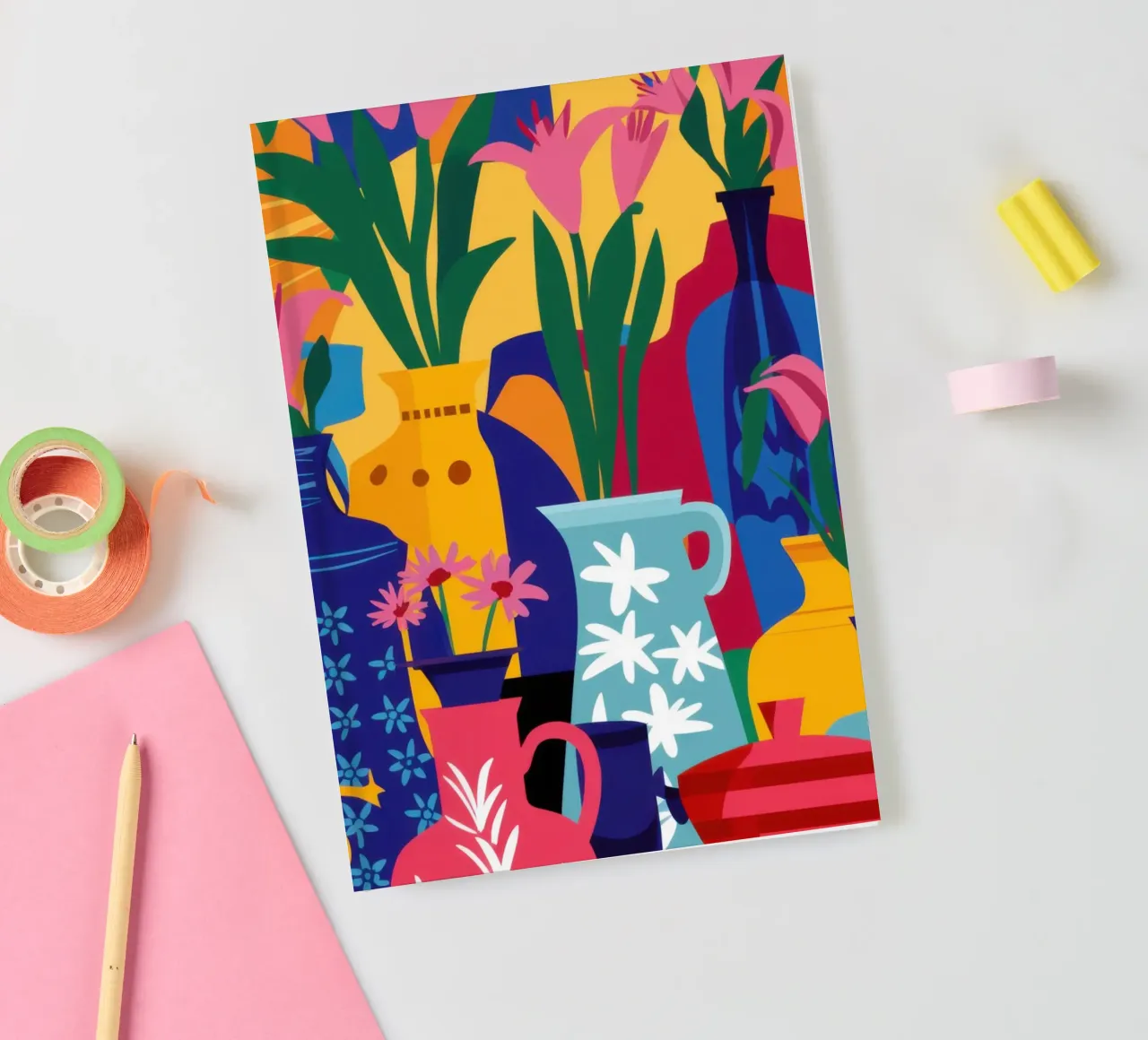 Abstract Tulip Medley notebook by Pale Aura
