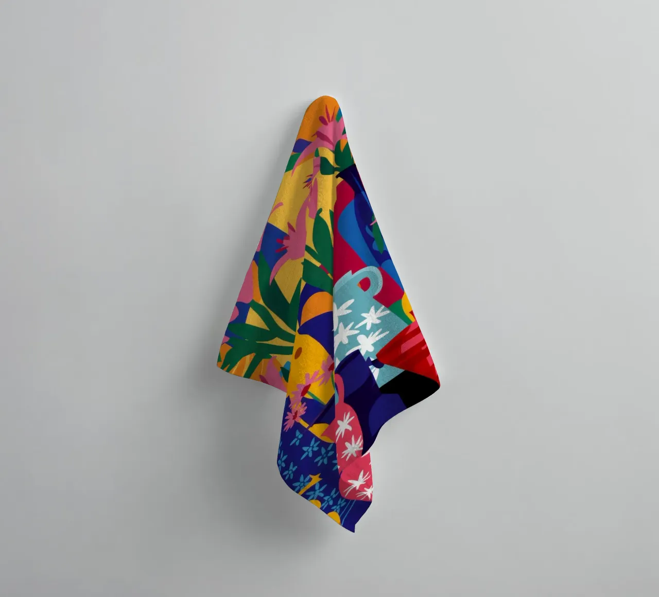 Abstract Tulip Medley towel by Pale Aura