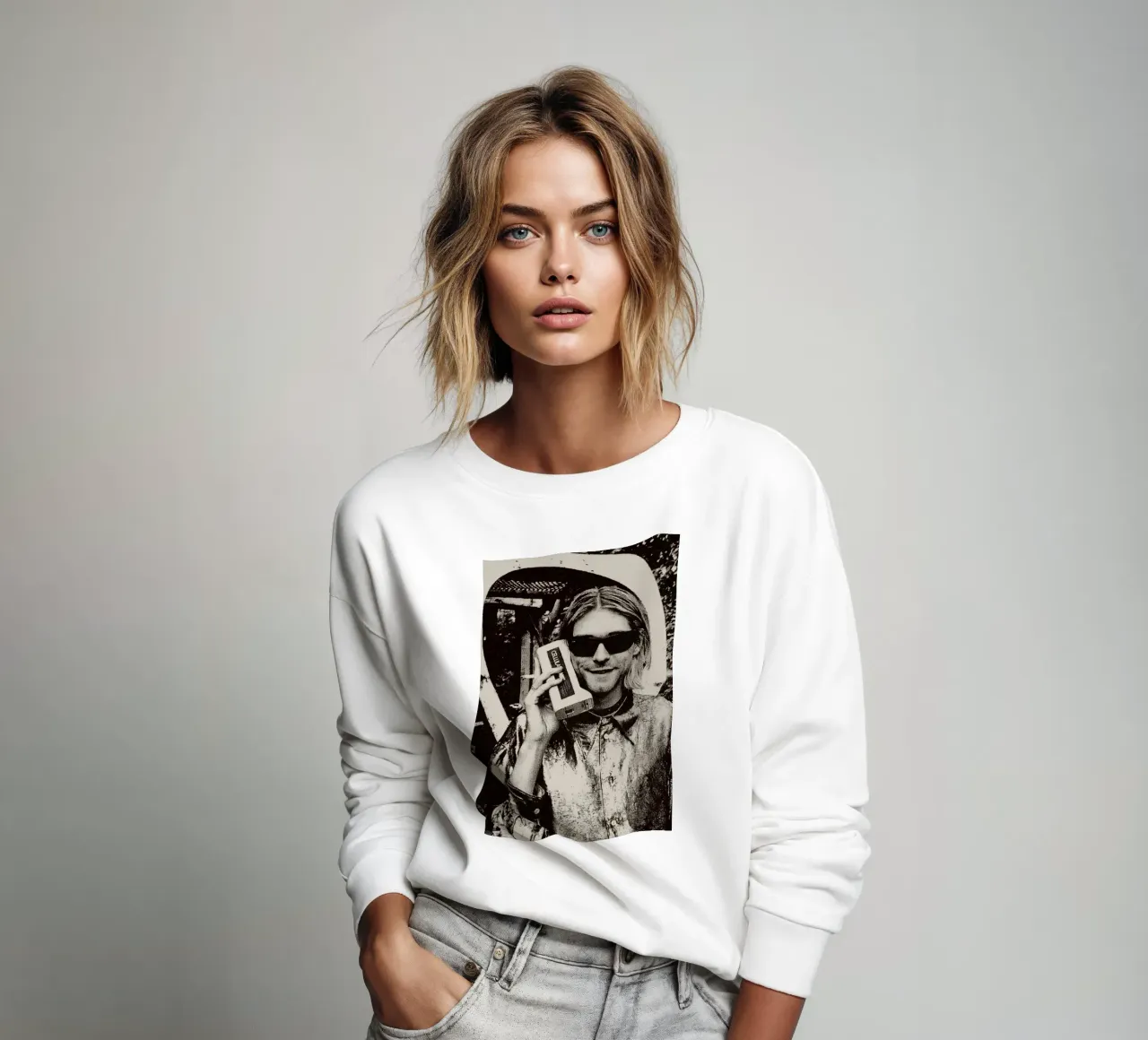 Vintage Kurt CObain Calling sudadera de Has Fab