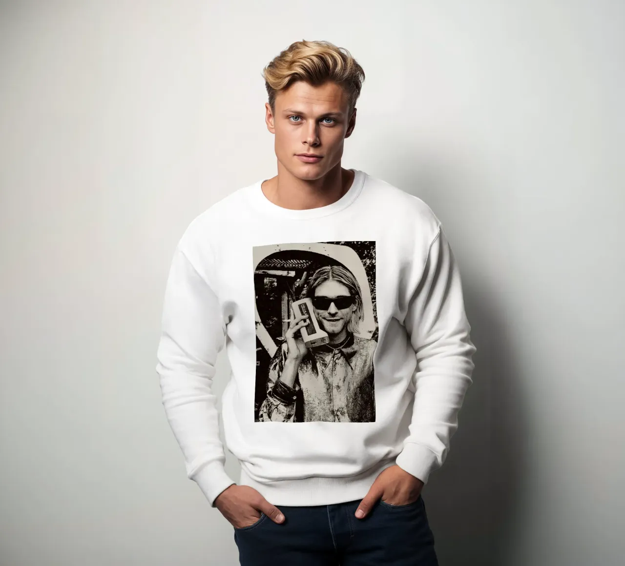 Vintage Kurt CObain Calling sudadera de Has Fab