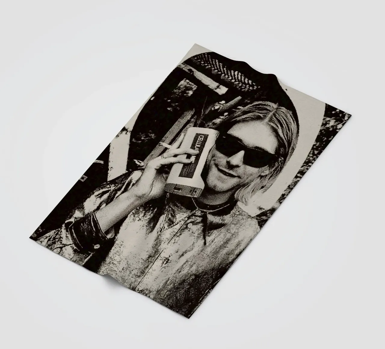Vintage Kurt CObain Calling coperta in pile da Has Fab